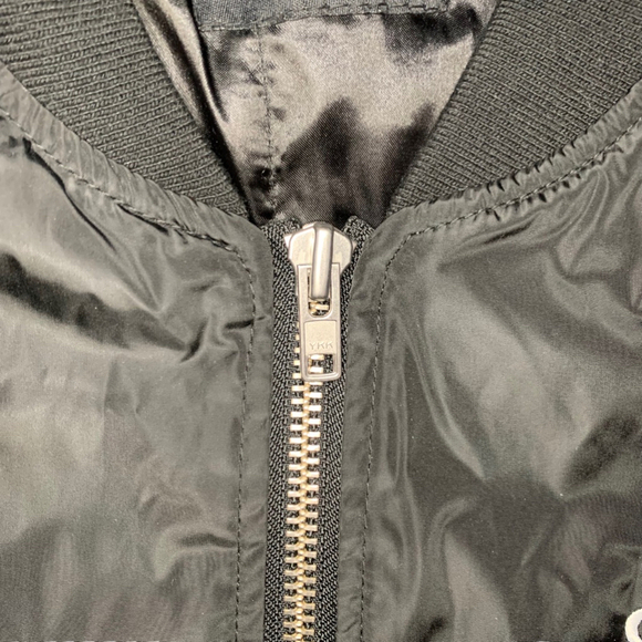 BOMBER JACKET GOOSE ISLAND‎ BEER CO Black Full Zip Jacket Coat Men Large - Picture 9 of 11